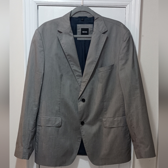 Boss Hugo Boss Cotton Blend Notched Lapel Men's Blazer 46